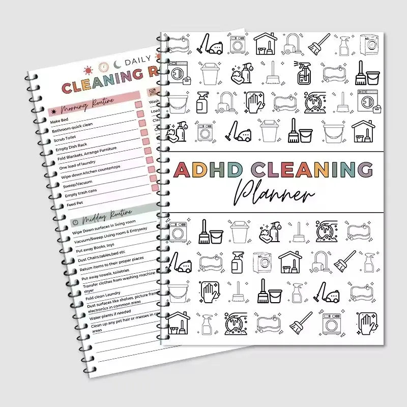 Transform Your Home with the ADHD Cleaning Planner Bundle – Your Ultimate Guide to a Tidy Space with Schedules, Tips, and Family Chore Charts